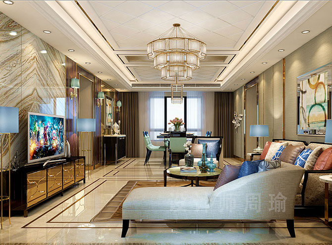 内射黄片世纪江尚三室两厅168平装修设计效果欣赏